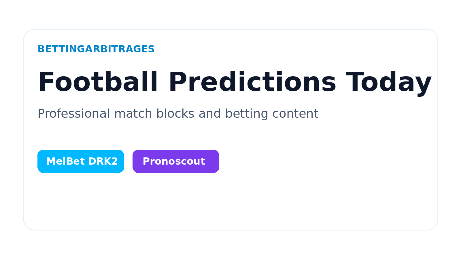 Football predictions today banner with DRK2 and PronoScout route