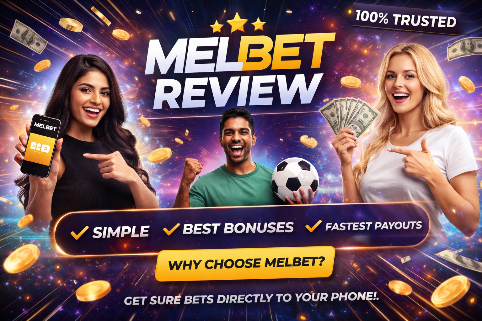 MelBet homepage section banner