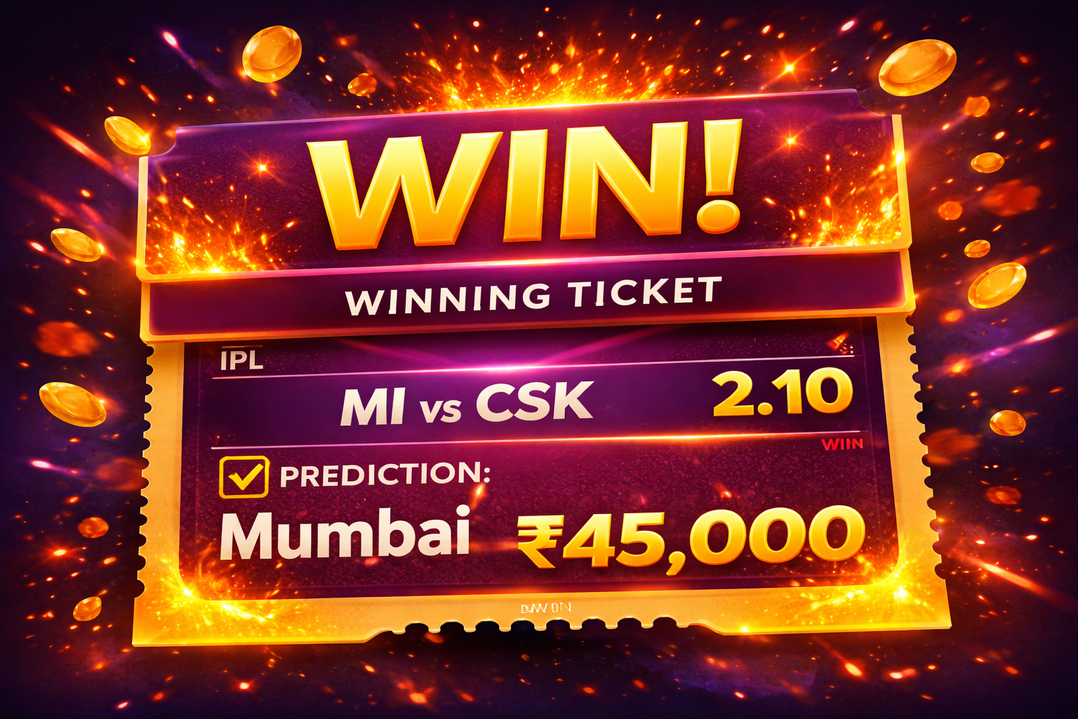 Cricket winning ticket — MelBet DRK2