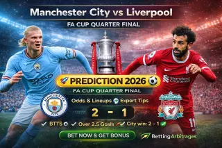 Manchester City vs Liverpool Prediction 2026 – FA Cup Quarter Final Preview, Odds, Lineups and Betting Tips Today — football analysis, betting guide, bookmaker review and DRK2 promo code